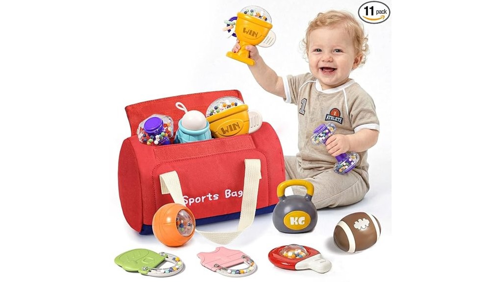 adorable baby rattle set
