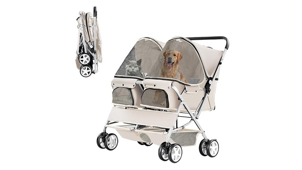 comfortable dual pet stroller