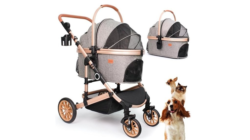 comfortable pet stroller solution