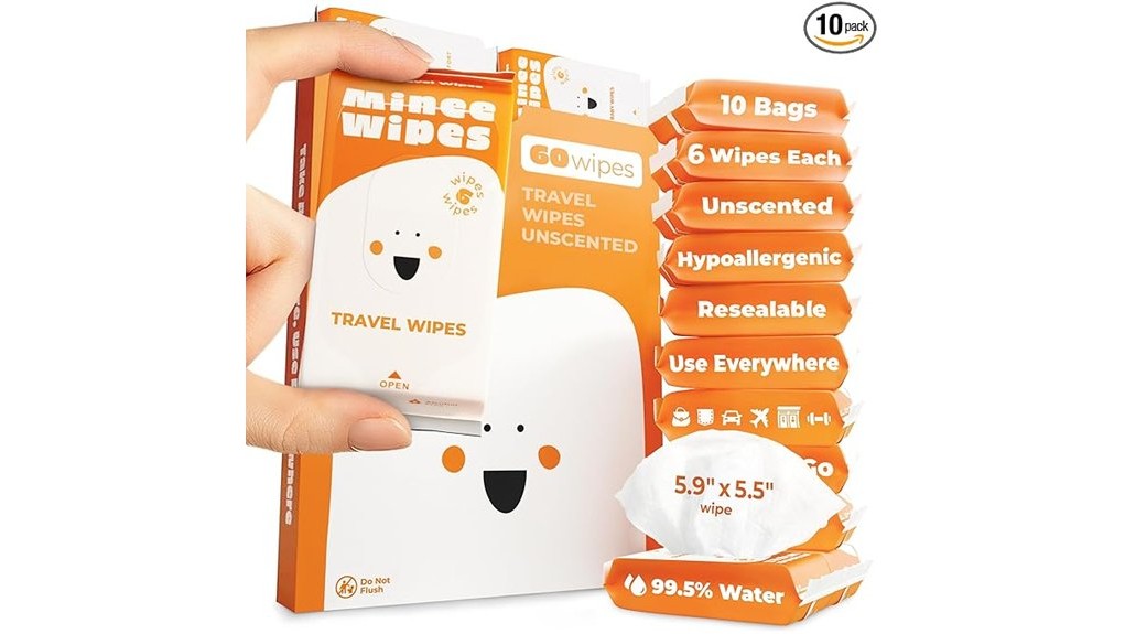 compact and convenient wipes