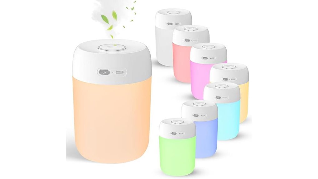 compact white mist humidifier