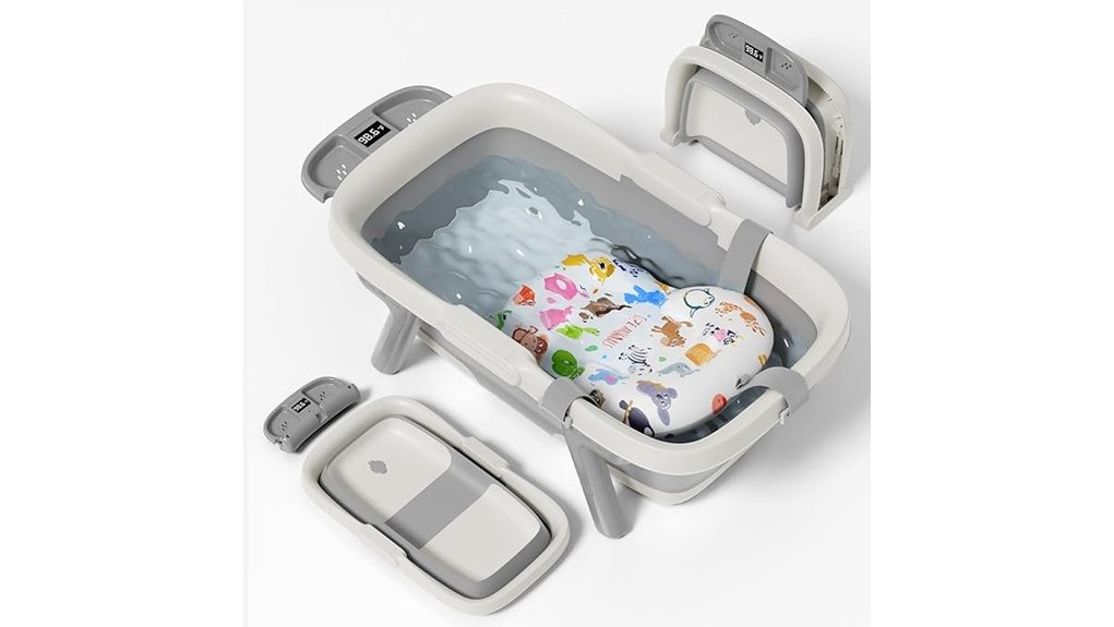 convenient space saving baby bathtub