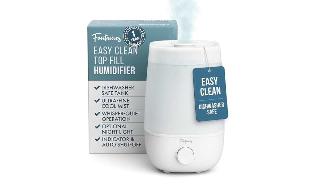 cool mist bedroom humidifier