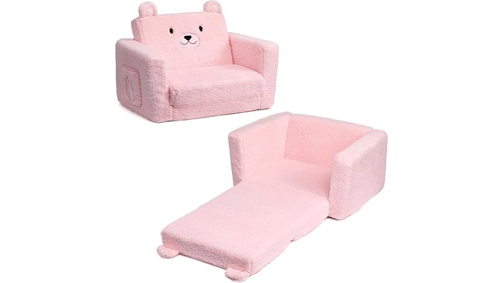 cozy toddler fold out couch