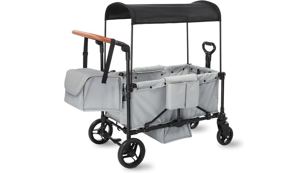 dual seat wagon stroller review