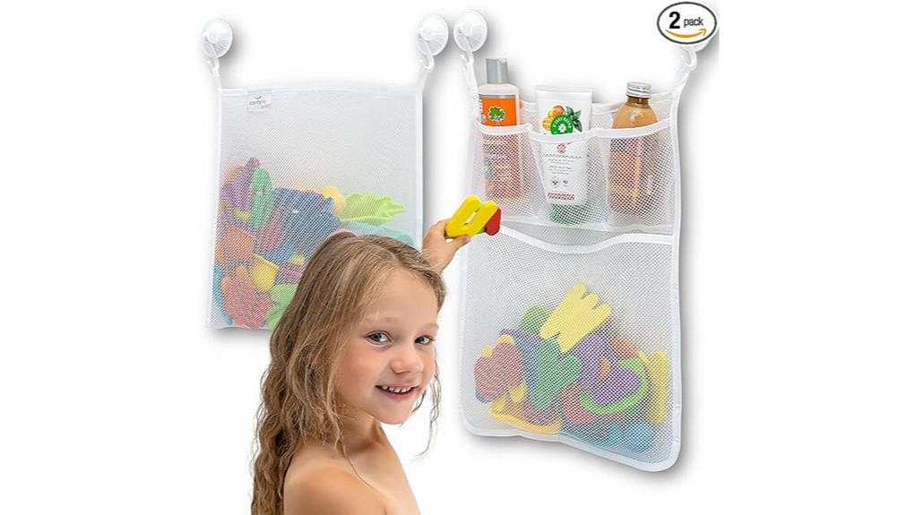 efficient bath toy storage
