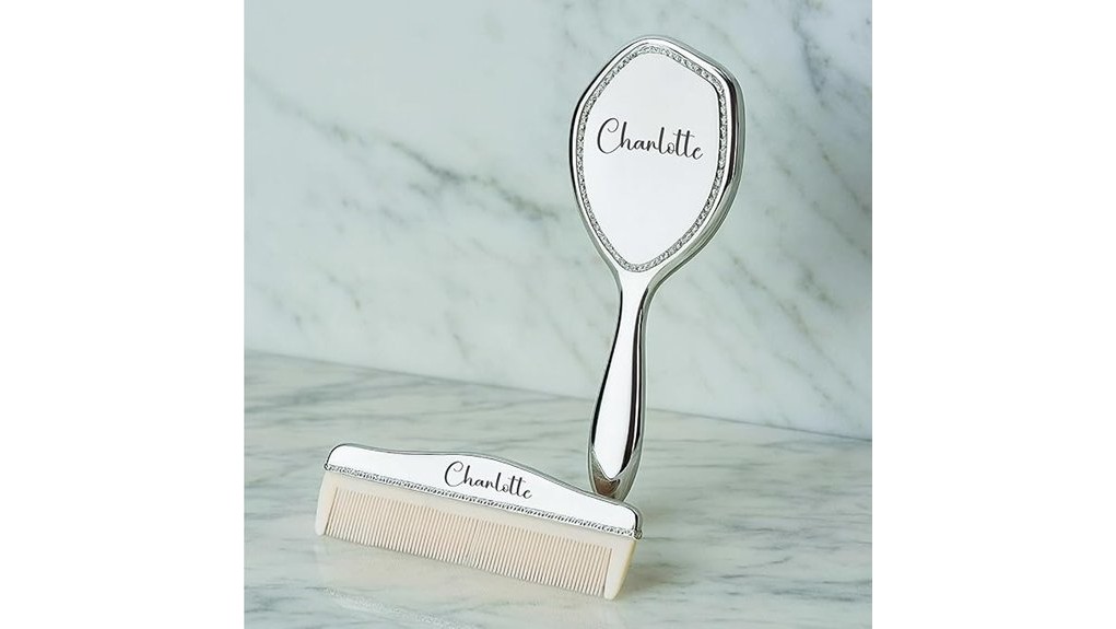 elegant engraved grooming set