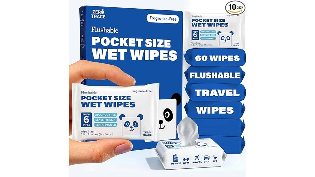 flushable wipes for convenience