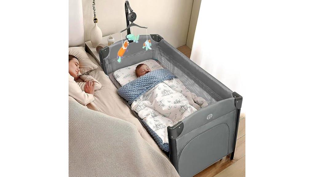 joyful bedside baby sleeping