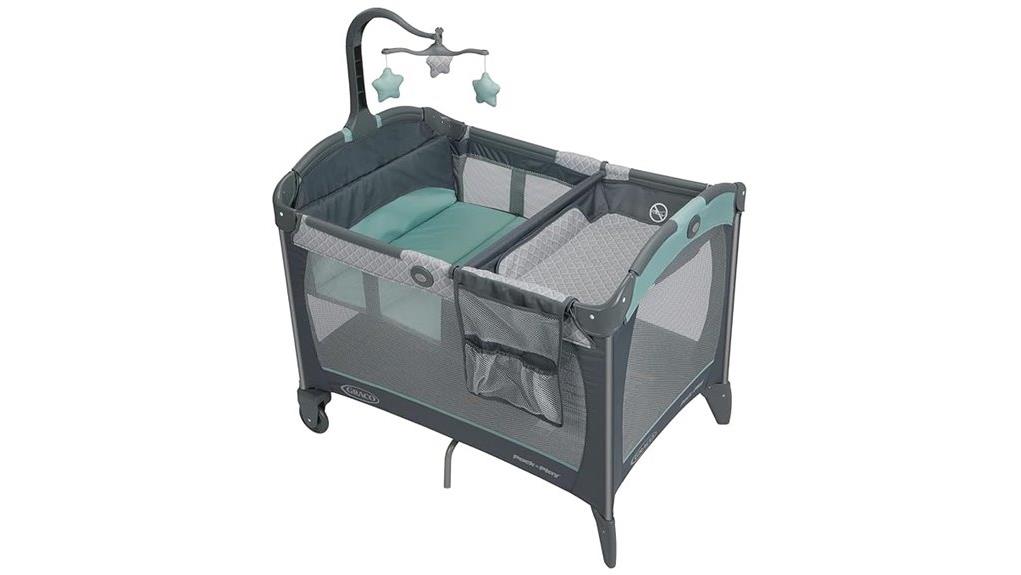 portable playard with convenience
