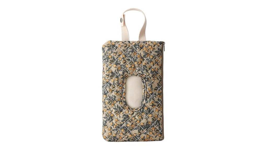 quilted baby wipe holder