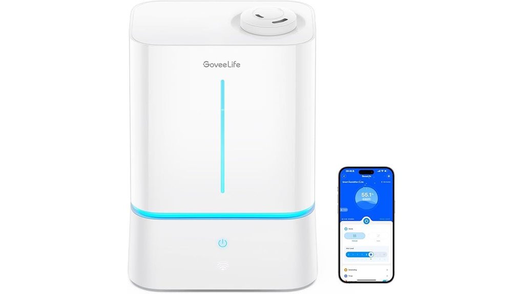 smart humidifier with nightlight