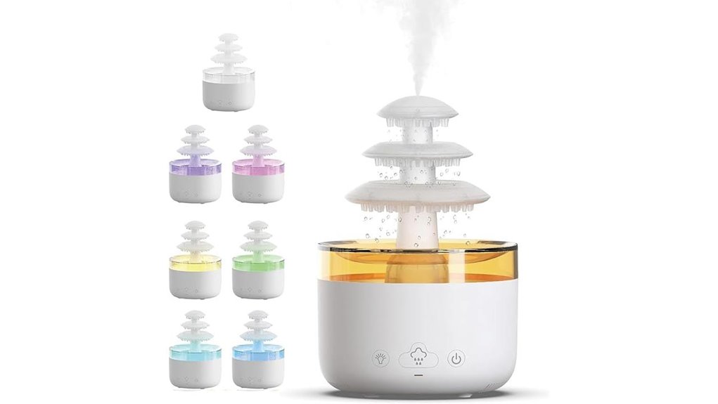 soothing aromatherapy rain humidifier