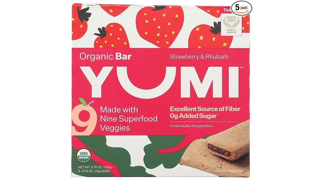 strawberry rhubarb organic bars
