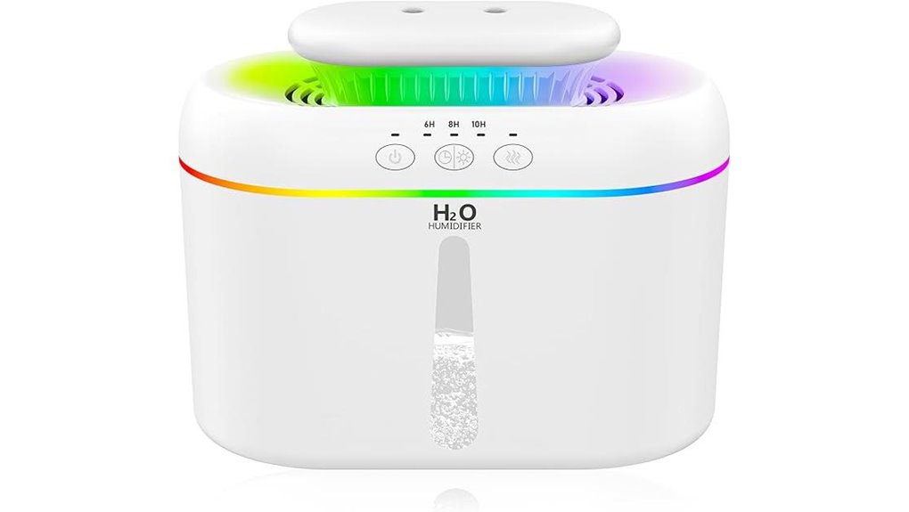 ultra quiet night light humidifier