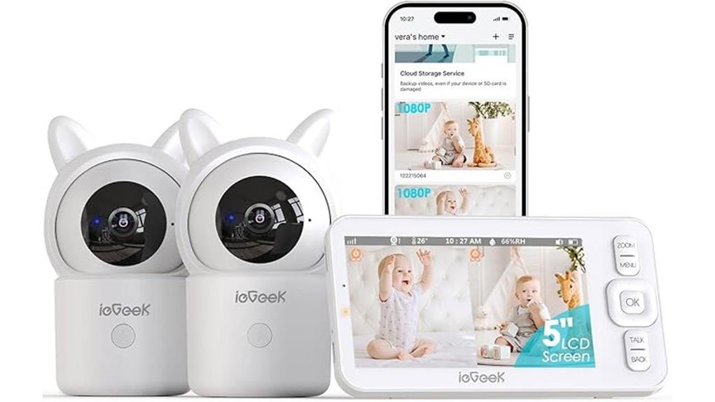 versatile dual camera baby monitor