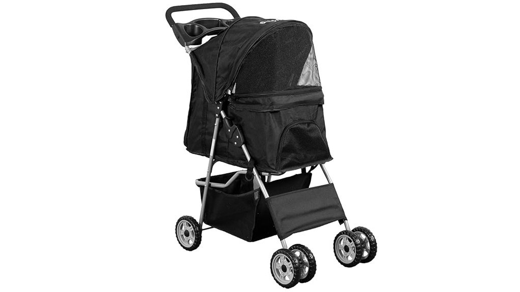 vivo black pet stroller