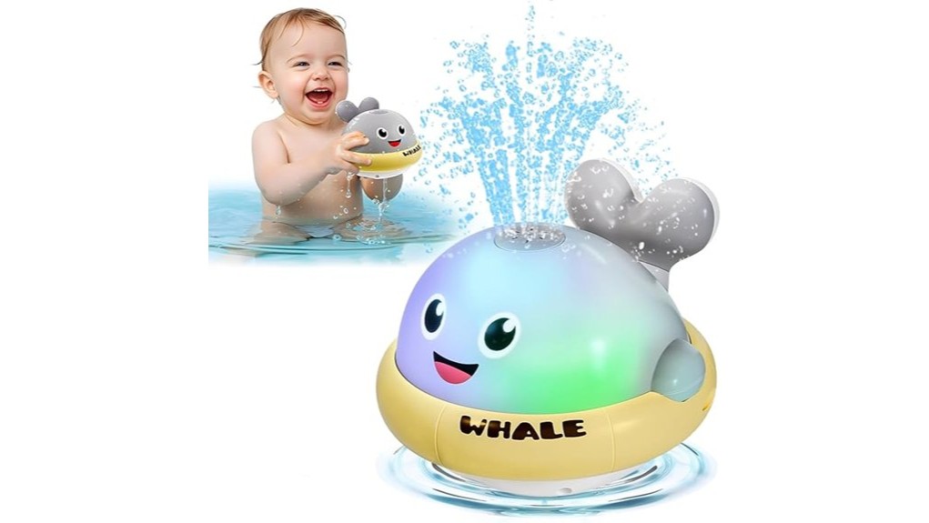 whale shaped sensory sprinkler toy