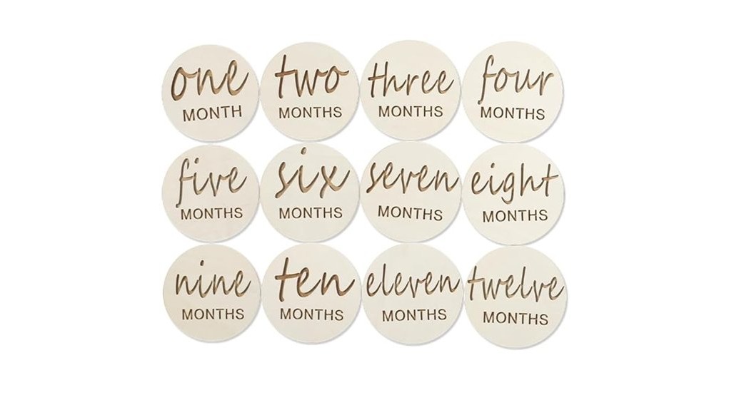 wooden baby milestone cards