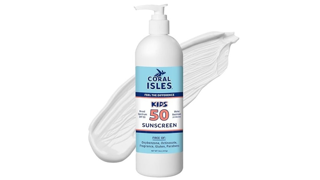 coral isles kids sunscreen