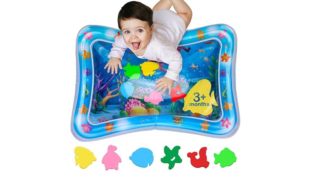 engaging water mat play
