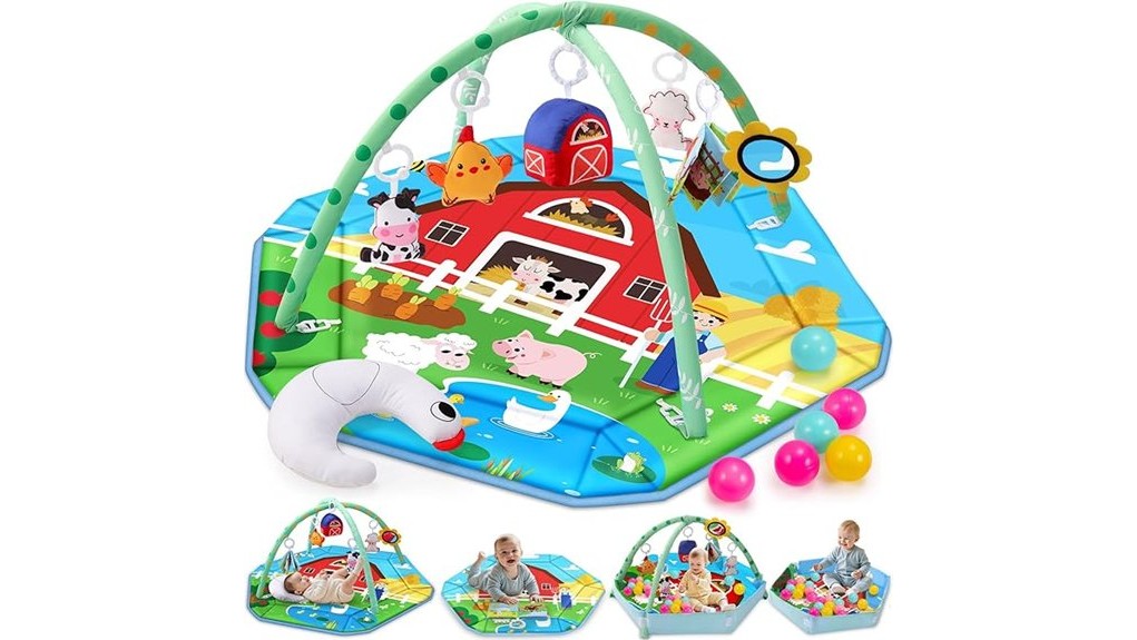 farm animal play mat