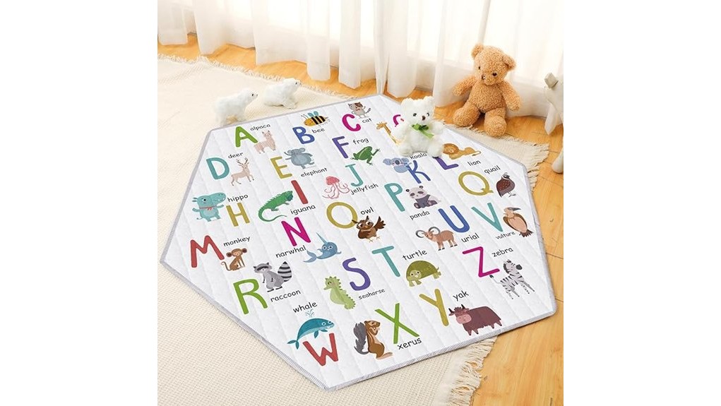 playful woodland animal mat