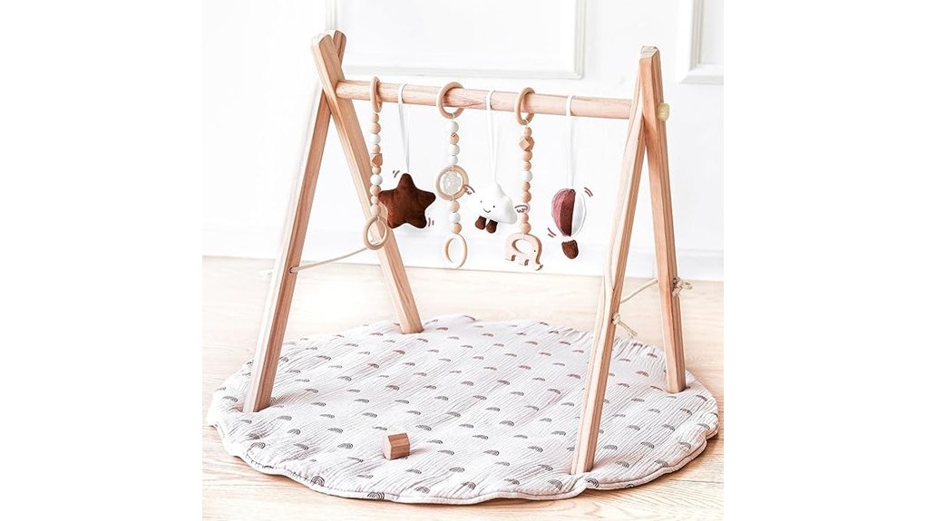 wooden baby play gym